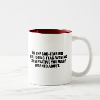 Caneca De Café Em Dois Tons Anti-Obama - deus que teme o conservador