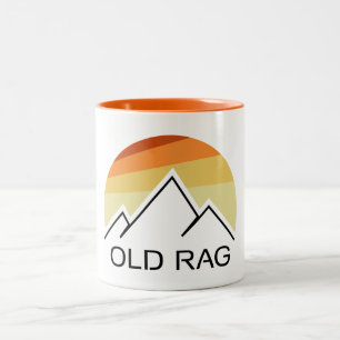 Caneca De Café Em Dois Tons Antigo Retrô Da Montanha Rag