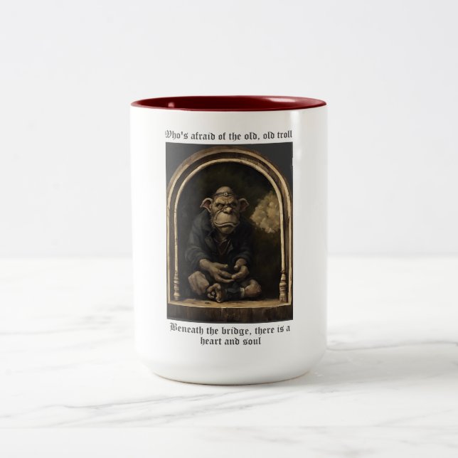 Caneca De Café Em Dois Tons Antigo Troll (Centro)