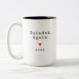 Caneca De Café Em Dois Tons Anúncio de Gravidez do Dziadek Novamente