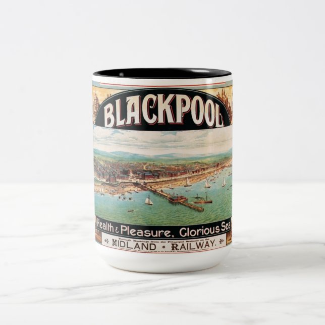 Caneca De Café Em Dois Tons Anúncio do beira-mar de Inglaterra Blackpool do (Centro)