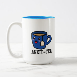 Caneca De Café Em Dois Tons Anxie-Tea, Ansiedade Mental