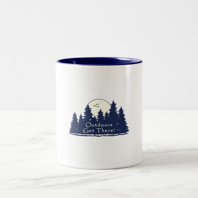 Caneca De Café Em Dois Tons Ao Ar Livre Chegue Azul (Centro)