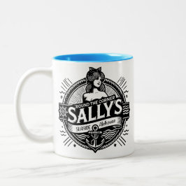Caneca De Café Em Dois Tons Ao redor da esquina da Sally, em Alehouse