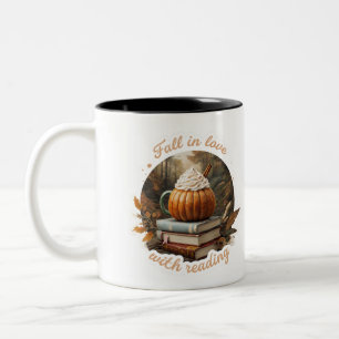Caneca De Café Em Dois Tons apaixonar-se pela leitura