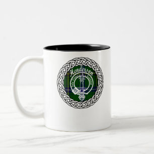 Caneca De Café Em Dois Tons Apelido de Henderson apelido Escocês Clan tartancr