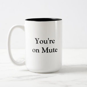 Caneca De Café Em Dois Tons Apenas aponte para a caneca... você está com Mut