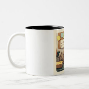 Caneca De Café Em Dois Tons Apenas Descansando Meus Olhos
