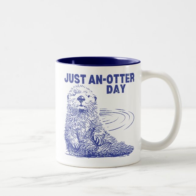 Caneca De Café Em Dois Tons Apenas Outro Dia (Direita)