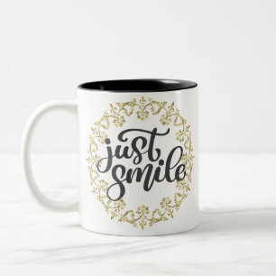 Caneca De Café Em Dois Tons Apenas Sorria