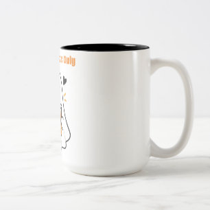 Caneca De Café Em Dois Tons Apenas Sucos Assustadores Bebendo Boba Fantasma Fo