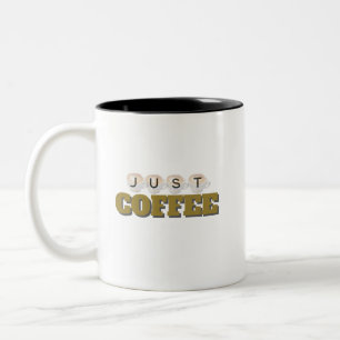 Caneca De Café Em Dois Tons Apenas Tipografia Minimalista Do Café