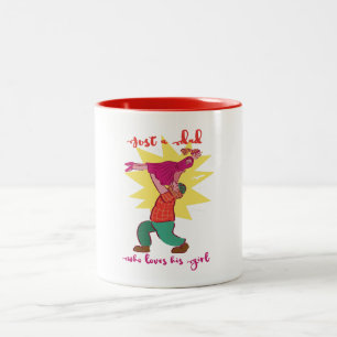 Caneca De Café Em Dois Tons Apenas um Pai que Ama sua Menina