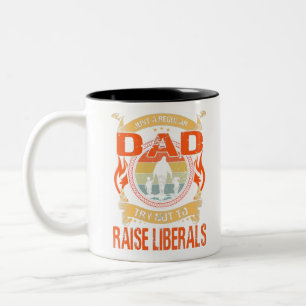 Caneca De Café Em Dois Tons Apenas Um Pai Regular Tentando Não Levantar Os Li