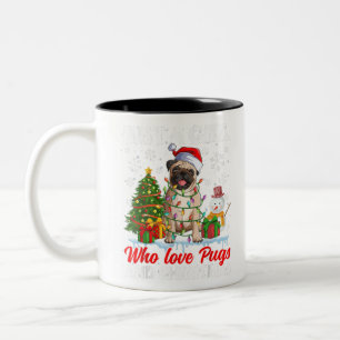Caneca De Café Em Dois Tons Apenas Uma Menina Que Adora Pugs E Papais noeis De