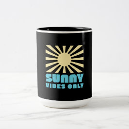 Caneca De Café Em Dois Tons Apenas Víblias Sunny - Gráfico de Sol Retroativo N