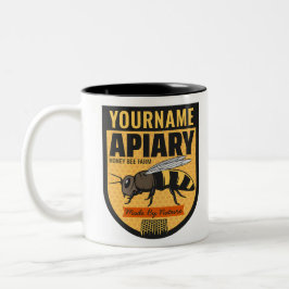 Caneca De Café Em Dois Tons Apiário de Abelhas Melíferas Fazenda Colmeias Pers