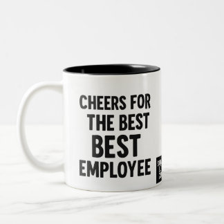Caneca De Café Em Dois Tons aplausos para o melhor empregado