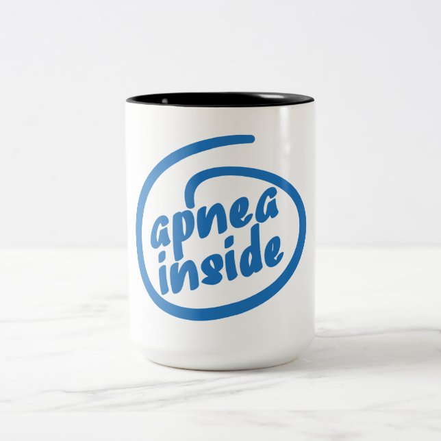 Caneca De Café Em Dois Tons Apnea dentro Mug (Centro)