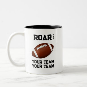 Caneca De Café Em Dois Tons Apoiar A Sua Equipe De Futebol E Raio