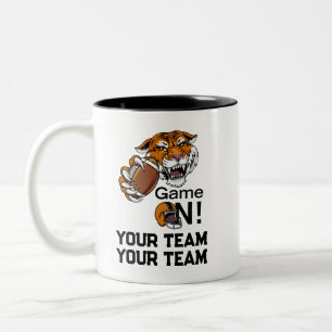 Caneca De Café Em Dois Tons Apoie seu jogo de força do Tigre na Equipe de fute