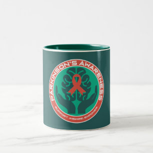 Caneca De Café Em Dois Tons Apoio à Conscientização da Parkinson