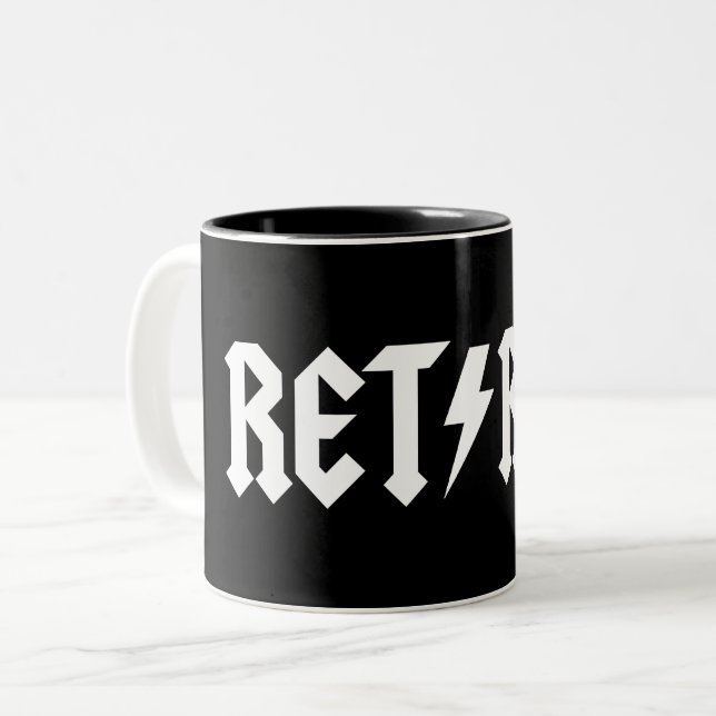 Caneca De Café Em Dois Tons Aposentado (Frente Esquerda)