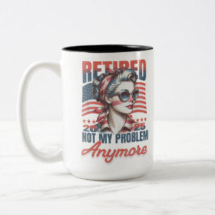 Caneca De Café Em Dois Tons Aposentado 2025 Não É Mais Meu Problema Aposentado