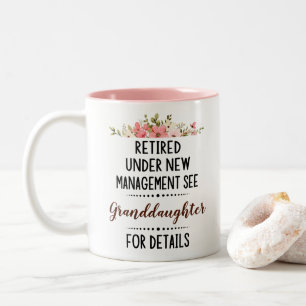 Caneca De Café Em Dois Tons Aposentado Sob Nova Administração Veja neta