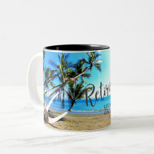 Caneca De Café Em Dois Tons Aposentado... Vivendo a Boa Vida!