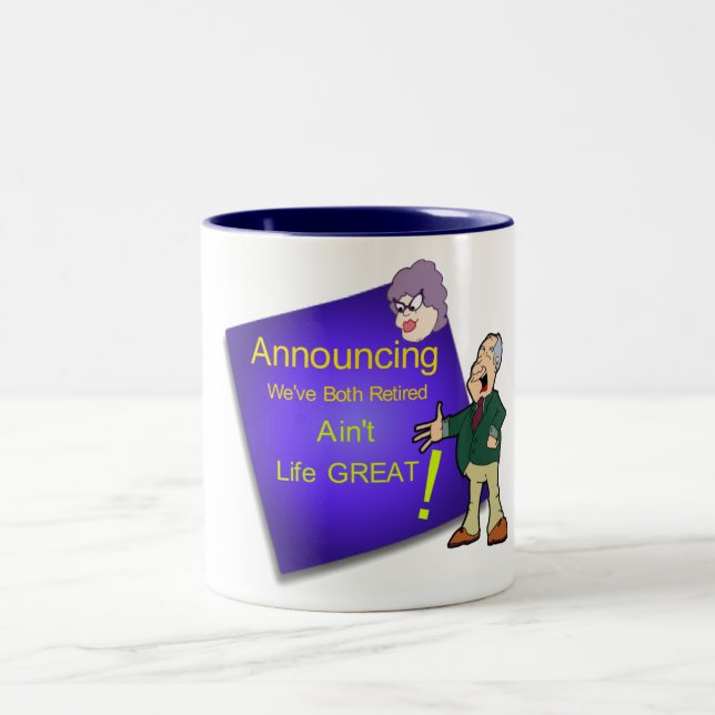 Caneca De Café Em Dois Tons Aposentadoria (Centro)