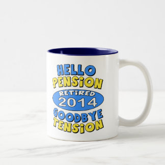 Caneca De Café Em Dois Tons Aposentadoria 2014