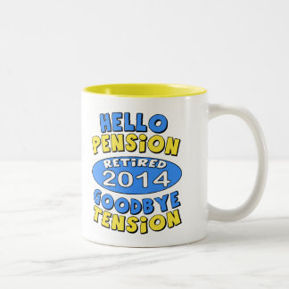 Caneca De Café Em Dois Tons Aposentadoria 2014