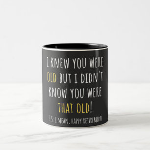 Caneca De Café Em Dois Tons aposentadoria engraçada, aposentada, professora ap