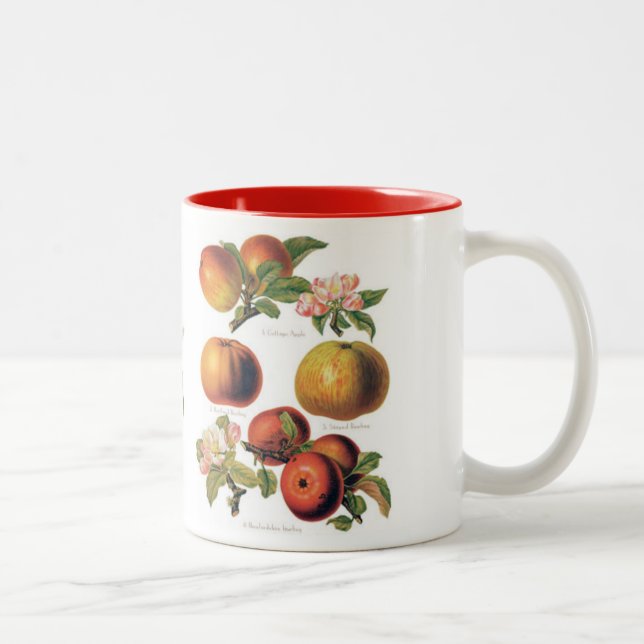 Caneca De Café Em Dois Tons Apple agride (você pode personalizar) (Direita)