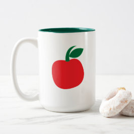 Caneca De Café Em Dois Tons Apple Fruta Apple