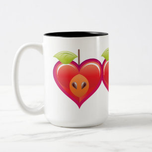 Caneca De Café Em Dois Tons Apple Heart