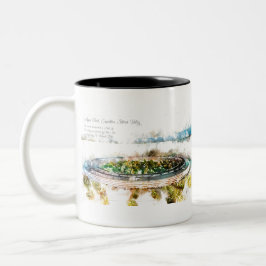 Caneca De Café Em Dois Tons Apple Park Aquarell