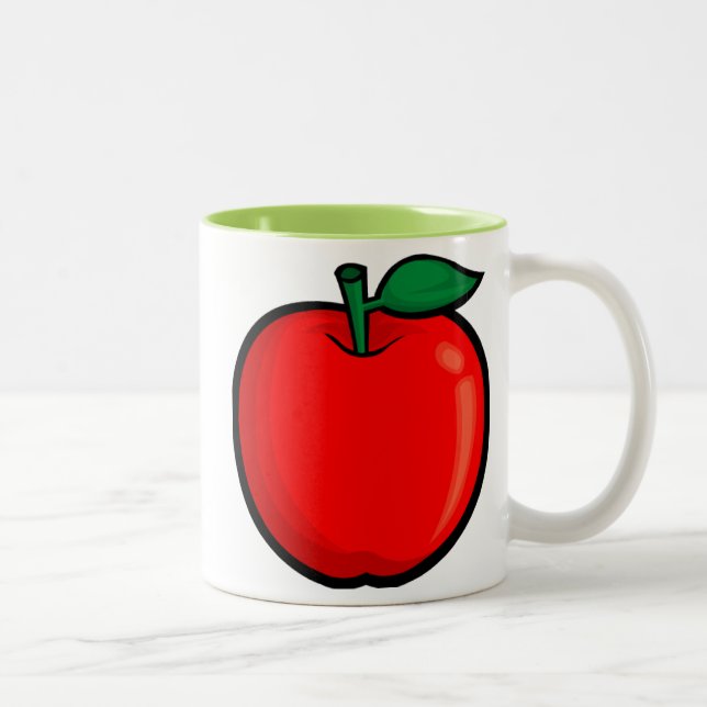 Caneca De Café Em Dois Tons Apple; Verde (Direita)