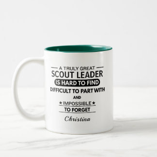Caneca De Café Em Dois Tons Apreciação Personalizada ao Líder Escoteiro