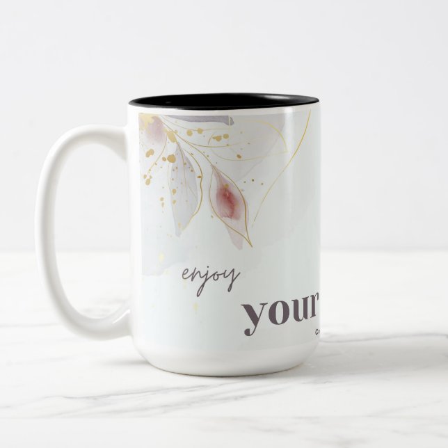 Caneca De Café Em Dois Tons aproveite seu café (Esquerda)