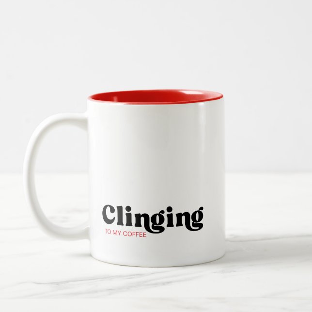 Caneca De Café Em Dois Tons Aproximando-Me Ao Meu Café (Esquerda)