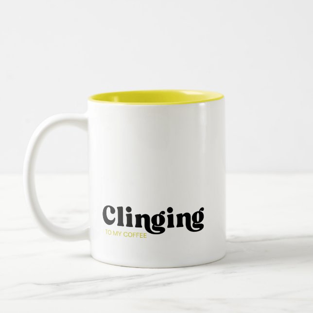 Caneca De Café Em Dois Tons Aproximando-Me Ao Meu Café (Esquerda)