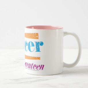 Caneca De Café Em Dois Tons Aqua do cancer