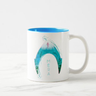 Caneca De Café Em Dois Tons Aquaman   vê completamente o gráfico do oceano d