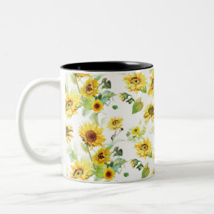 Caneca De Café Em Dois Tons Aquarela