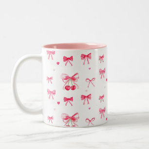 Caneca De Café Em Dois Tons Aquarela Elegante de Arco Rosa Coquetel Estética