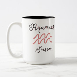 Caneca De Café Em Dois Tons Aquarius Season - pink