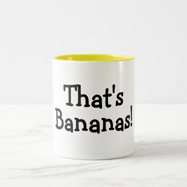 Caneca De Café Em Dois Tons Aquela é bananas (Centro)