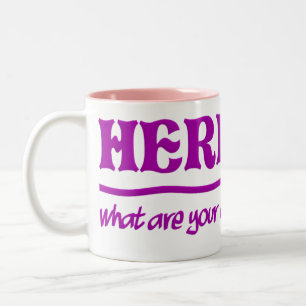 Caneca De Café Em Dois Tons Aqui estou eu - escolha estilo e cor